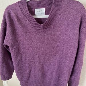 Girls purple soft sweater